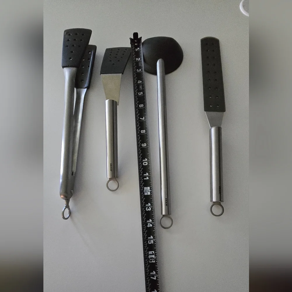 Stainless Steel And Silicone Kitchen Utensil Set